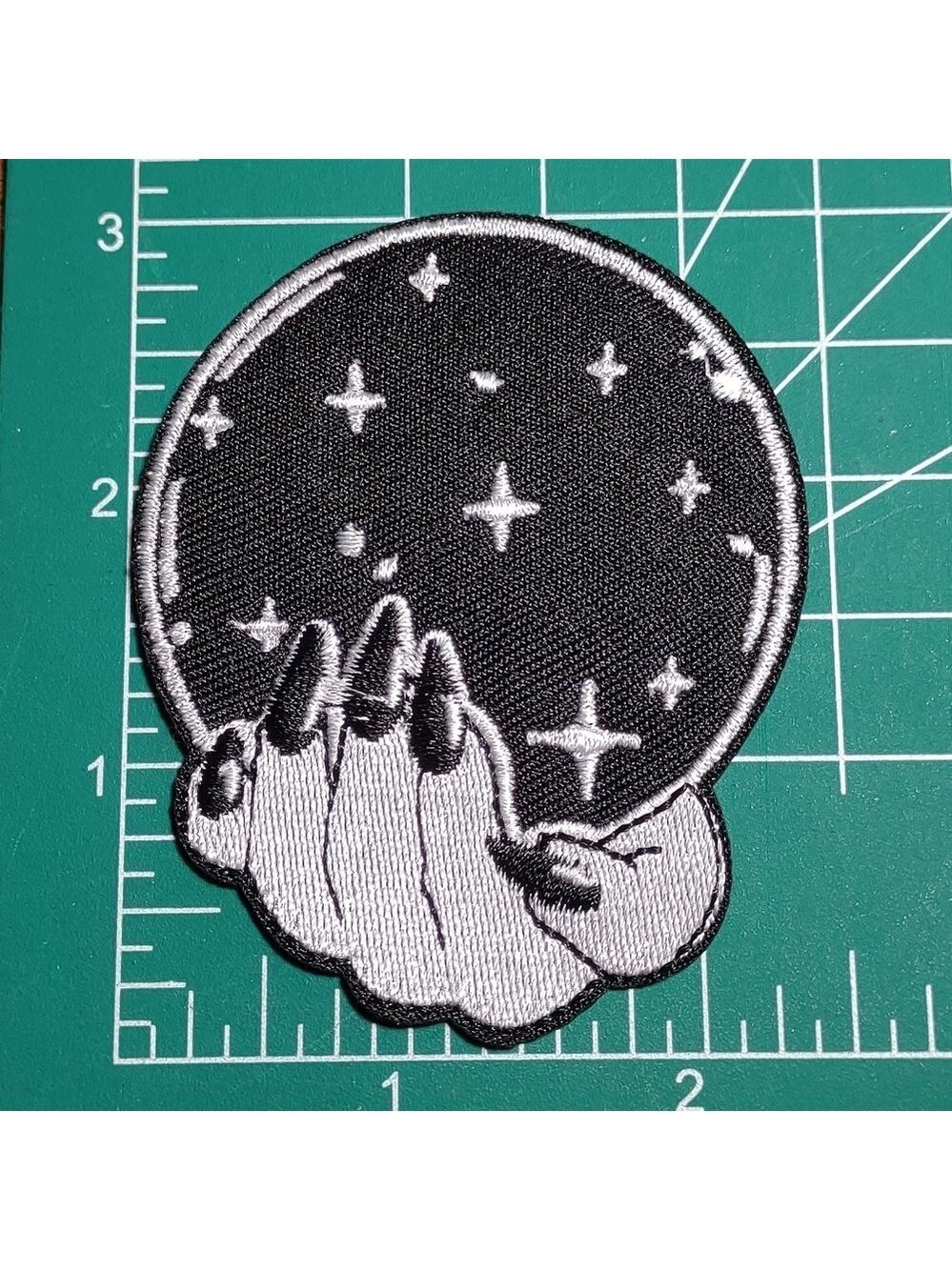 2/$10 Witches World Celestial Black and White Starry Patch